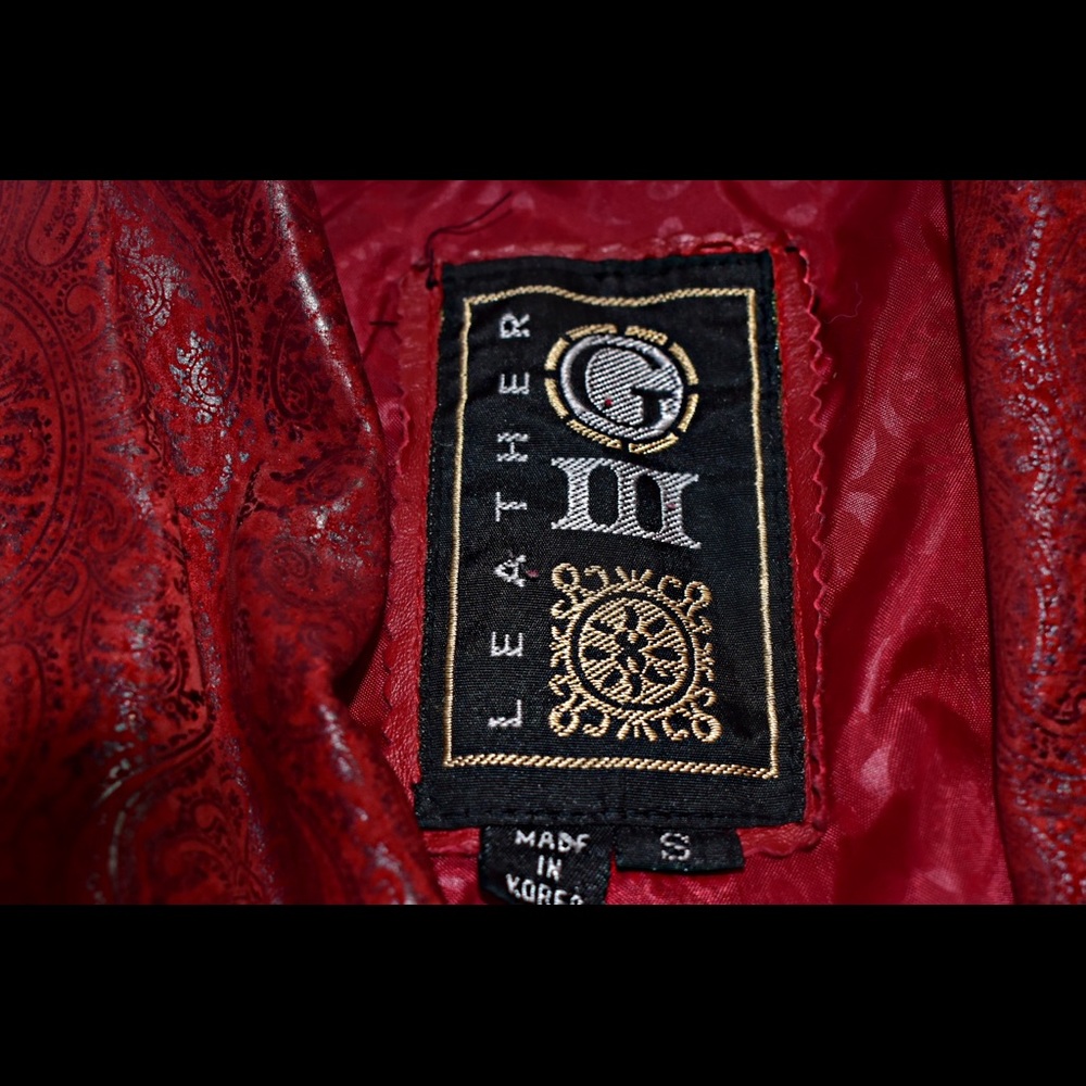 Red leather Jacket - Picture 4 of 5